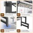 Over The Sink Dish Drainer Drying Rack 3 Tiers with Cover, Keep Kitchen Sink Shlef Organized Space-Saving Dish Drying Rack, Large Stainless Steel Sink Drying Rack for Dishes, Bowls, Cutlery (33.4"W)