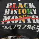 Black history month 24/7/365 with african map flag Sweatshirt Black, XL
