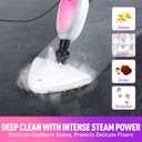 Steam Mop & Detachable Handheld Steamer 2-in-1 Design, 20s Fast Heat-Up, 16FT Power Cord, 10-in-1 Multi-Purpose Steam Cleaner for Hardwood Floors/Carpet/Tile/Grout/Window/Stove for Deep Home Cleaning
