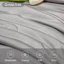LLanCL Cooling Blankets for Hot Sleepers - Cool Like Ice Cream Blanket for Summer, Lightweight Double-Sided Cooling Comforter Quilt (Queen Size 79" x 91" Grey)