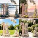 7.2FT+6FT Arch Wedding Arch Backdrop Stand, Heavy Duty Metal Arch Frame for Balloons, Flowers & Fabric, Event Decoration Stand for Ceremony, Party & Photos
