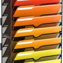 11-Tier Wall File Organizer, Wall File Holder Mesh Mail Organizer for Papers, Folders, Letters, Magazine Rack for Office Home Classroom, Black