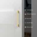 10 Pack 3.75 Inch(96mm) Kitchen Cabinet Handles Brushed Gold Cabinet Pulls Kitchen Cabinet Hardware Drawer Pulls for Cupboard Wardrobe