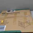 GreenForest End Table with 2-Tier Storage Shelf, 24 inch Large Side Table for Living Room,Modern Nightstand for Bedroom Bedside Office Farmhouse, Grey Wash