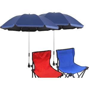 Chair Umbrella with Clamp,46 inches UPF 50+ Clip on Parasol for Patio,Beach Chairs,Strollers,Wheelchairs,Golf Carts
