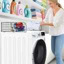 Magnetic Laundry Guard 24" - Metal Laundry Guards for Washer and Dryer Countertop, Laundry Topper, Washing Machine Dryer Countertop Guard for Laundry Organization Accessory