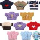 Bencailor 10 Pieces Small Doll Clothes Set 3.14 x 1.96 Inches Doll Sweaters Fit 5-9 Inches Various Styles of Small Dolls(Adorable Style)
