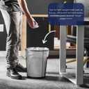 Plasticplace 7-10 Gallon Trash Bags 6 Microns Clear Garbage Can High Density Liners 24" x 24" (1000 Count)