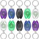 Uniclife 10 Pack LED Keychain Flashlight Mini LED Keychain Light 14 Lumen Portable Ultra Bright Battery Powered Key Ring Torch for Outdoor Camping Hiking and Emergency Lighting, 5 Colors of Shells (Multicolor)