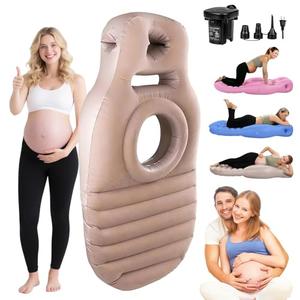 SEARART Inflatable Pregnancy Sleep Pillow: for Stomach Sleeping Full Body Mattress with Belly Hole Maternity Airbed for Pregnant Women Pregnancy Rest,Back & Hip Pressure Relief