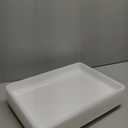 Maitys 15 Pcs Flat Plastic Trays 16.1 x 11.8'' Sensory Storage Tray Paper Stackable Classroom Bins for Office Home Organizer Arts and Crafts Supplies(White)