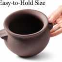 Olla de Barro para Caf 1.2L con Asas Olla Pequea para Estufa, Purple Clay Pot for Coffee, Hot Drinks and Sauces