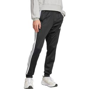 adidas Mens 3-Stripes Tricot Regular Tapered Pants Casual - Pink (Large, White/Black)