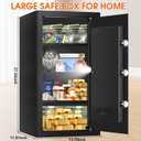 6.2 Cuft Large Fireproof Safe for Home Documents, Digital Security Personal Safety Box with Programmable Keypad, Spare Keys and 3 Removable Shelf, Anti-Theft Fire Safe Box for Money Firearm Medicine
