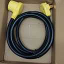 10FT 3 Prong Dryer 30A 10-30P to 10-30R / EV Extension Cord Level 2 EV Charging Model 3/X/Y/S 125V/250V STW 10 Gauge Heavy Duty Extension Cord Yellow Plug