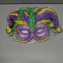 mardi gras Door Decorations, Jester Mask Front Door Sign, Jester Mask Wood mardi gras Door Hanger for Door Wall Hanging Decoration, Carnival Holiday Party Decor Supplies