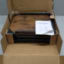 Night Stand Bedside Table Bedroom - Nightstand with Charging Station, Night Stand with LED Light Strip, End Table with U-S-B Ports & AC Outlets, Storage Shelf & 2 Fabric Drawers, Rustic Brown