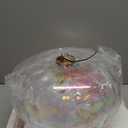 Large Glass Pendant Lighting, Hammered Lampshade Chandelier with Height Adjustable Hanging Rods, Brass Gold Chandelier for Dining Living Room Kitchen Island (Stained, 14 Inch)