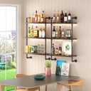 Industrial Pipe Shelf Wall Mounted, Rustic Wood Floating Shelves, 3 Tier Wall Display Bookshelf, Storage Rack Sundries Holder for Kitchen Office Bathroom Organization and Home Decor (24inch x 2) pack of 2
