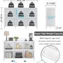 6 Cube Storage Organizer, 47" Long Horizontal Bookshelf, White Oak, Without Drawer