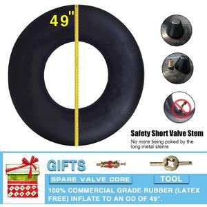 River Tube for Floating Heavy Duty Rubber Snow Tube | River Tube, Sledding Float | Pool Closing Inner Tube | Truck Inner Tubes 49"