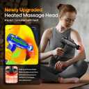 AERLANG Massage Gun with Heat Deep Tissue Back Massager Neck Massager for Pain Relief,Muscle Percussion Massage Gun, Birthday Gifts for Men Women Dad him Handheld Message Gun with 7Heads&Silent