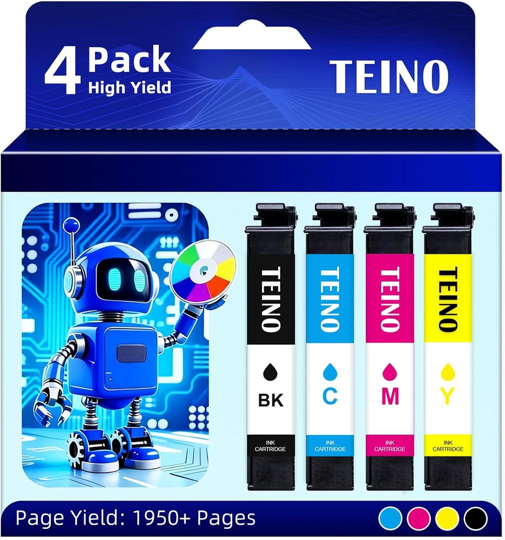 Remanufactured Replacement for Epson 212 T212 212XL Ink Cartridges for XP-4105 XP-4100 WF-2850 WF-2830 Printer (Replacement for Epson 212XL Ink Cartridges Combo Pack 4)