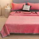 Fleece Bed Blankets Twin Size - Soft Lightweight Plush Fuzzy Cozy Luxury Blanket Microfiber Throw for Couch Bed,All-Season Breathable,60x80 Inches (Watermelon Red)