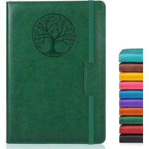 Lined Journal Notebook for Women Men,256 Pages A5 Hardcover Leather Journals for Writing,Travel,Business,Work & School,College Ruled Notebooks for Note Taking,Diary Notepad 5.7"8.3"(green)