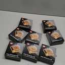 Xuhal 8 Pcs Solar Rotating Stand Turntable Battery Powered Double Use Solar Display Stand Jewelry Spinner 360 Degrees Solar Showcase Base Watch Hobby Collection Shelf for Table (Black)