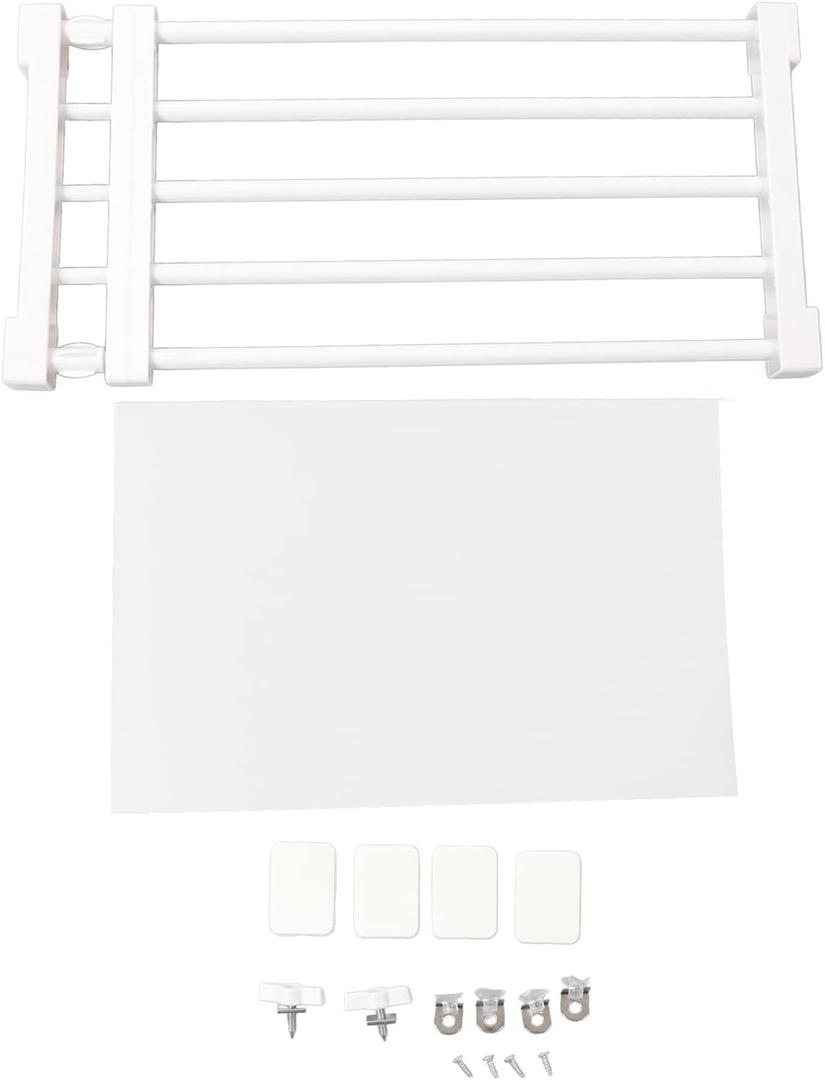 Expandable Tension Storage Shelf, 50-80cm No Drill Wardrobe Divider Rack