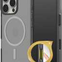 RhinoShield JellyTint Transparent Protective Case with Camera Control Capture Button Compatible with MagSafe for [iPhone 16 Pro Max] Superior Magnetic Force, Scratch Resistant, Shockproof - Ash Black