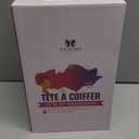 18" Mannequin Head Human Hair with Stand - 100% Real Hair Mannequin Head for Makeup Practice, Cosmetology Manikin Doll Head for Hair Styling, Hairdressing Training Head for Braiding with Tripod,Black