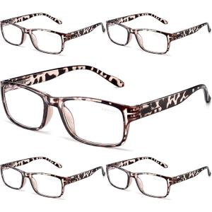 Gaoye Reading Glasses Men/Women, Eyeglasses, Blue Light Readers for Men/Women, Computer Eye Glasses, Cheaters (D1-leopard*5)