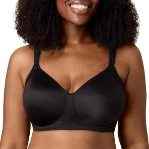 Playtex Womens Wireless Bra, Full Coverage, Moisture-Wicking, 4750 (40DD, Dressed in Black)
