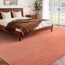 6x9 Large Orange/White Area Rug Non-Slip Washable for Living Room Bedroom