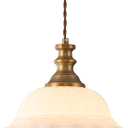 HDDFL Glass Pendant Lights Modern Pendant Lighting Fixtures Hanging Lamp for Kitchen Island Bedroom Dining Room Coffee Shop Hallway White and Brass