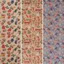 Aimyoo Blue Kraft Christmas Wrapping Paper Bundle, Kids Xmas Gift Wrap Paper Set, Stockings Santa Deers Candy Canes Snowman Designs,17 in x 16 ft per Roll