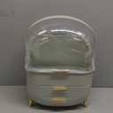 CANITORON Makeup Organizer,Skincare Organizer with 2 Drawers and Transparent Cover,Cosmetic Display Case for Vanity Organizer and Bathroom Countertop Storage.(Sage Green) (Large, Mint)