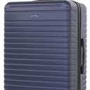 InUSA DEEP Luggage with GEL Handle | Spacious Traveling Suitcases, Travel Suitcase with Dual Spinner Wheels and Studs | 28 Inch Large Hardside Luggage | Blue