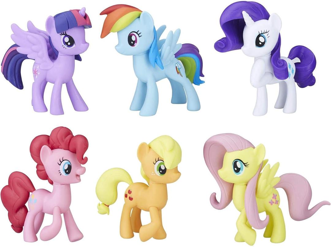 My Little Pony Friendship is Magic Toy Meet The Mane 6 Collection Set - 6 Pony Figures Including Twilight Sparkle, Kids Ages 3 and Up 