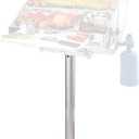 Magma T10-185 Double Locking Stowable Pedestal Mount for Single Mount Rectangle Grills and Tables | Stainless Steel Boat BBQ Mount