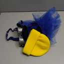 WISHTEN Halloween Costume for Adult Women,Goggles/Yellow Beanie/Blue Dress/Suspenders/Gloves Halloween Costume Accessories