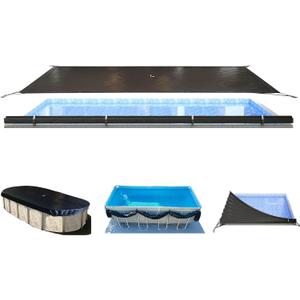 30x50Ft Pool Cover with Side Storage for Inground Pools, Oval and Rectangular Above Ground Pool, One-Piece Pool Cover, Preventing Waterlogging, UV and Weather Resistant WP:10000kPa+ (Black)