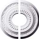 Ekena Millwork CM20LN2 20 5/8"OD x 6 1/4"ID x 1 3/8"P Lauren Ceiling Medallion, Fits Canopies up to 6-1/4", 2 Piece