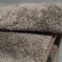 jinchan Solid Plush Runner Rug 2x5 Performance Shaggy Washable Hallway Rug Soft Modern Faux Wool Cozy Non Slip Carpet for Bedroom Laundry Room Living Room Kids Nursery Brown