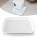 Forestchill Drip Tray for Dehumidifier, 9.5" x 9.5" x 2" Hard Plastic Drip Pan with Raised Edge, Leak-Proof Floor Protection for Semiconductor Dehumidifiers, White