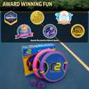 Fun Bouncy Paddle & Stringy Ball Toss & Catch Game - Easy to Use for Kids All Ages - Soft Foam Design for Safe Play Indoors or Outdoors - Also Works as Flying Disc - Great Gift Idea for Boys & Girls
