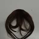 Bangs Hair Clip Human Hair Medium Brown French Bangs for Women Fringe with Temples Hairpieces Clip on Bangs for Daily Wear (Medium Brown, French Bangs)