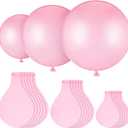18 Pack 18/24 / 36 Inch Balloons Large Latex Giant Round Big Macaron Balloons for Wedding Birthday Party Baby Shower Decorations(Pink)